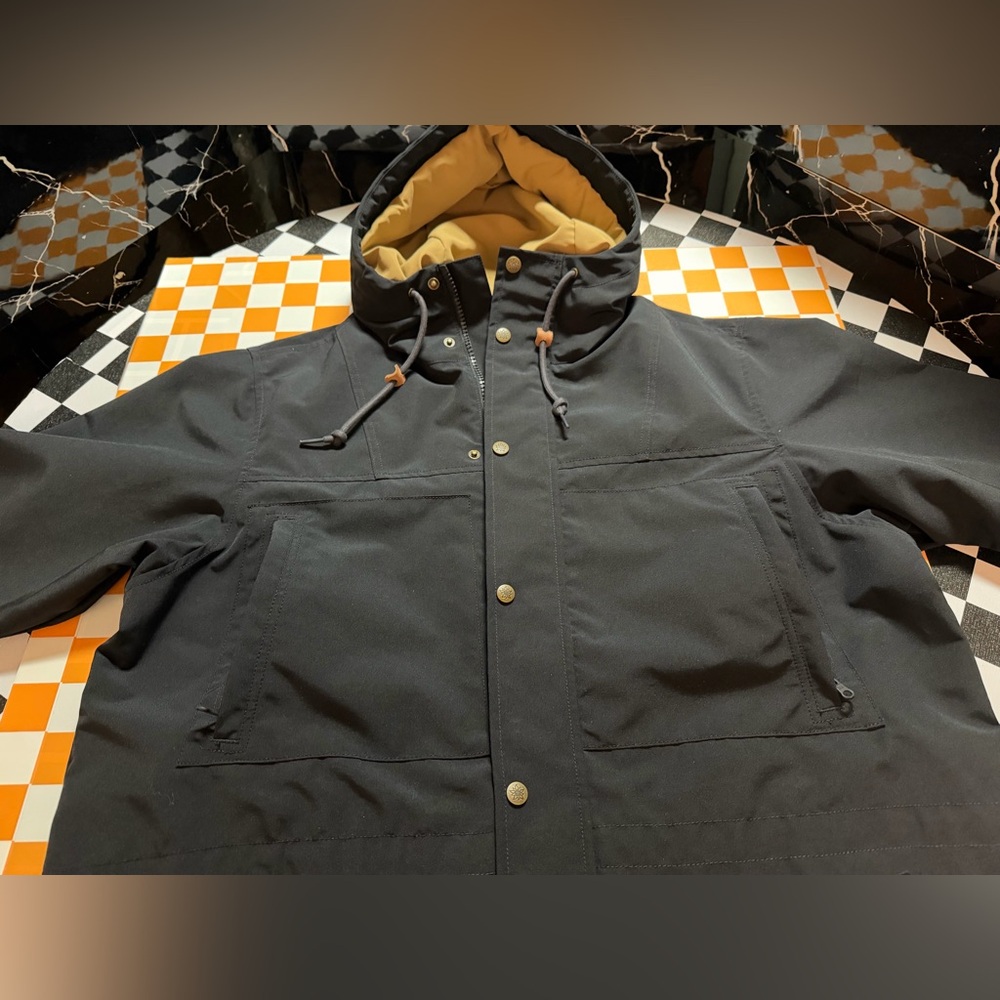 Alpine Design Sport Jacket Mens L Black Hood Rain Wind Water Resistant MSRP$128 - Picture 6 of 11